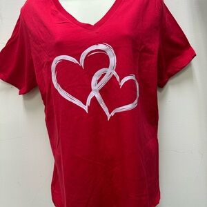 Red Heart Graphic T-Shirt Valentine’s Day